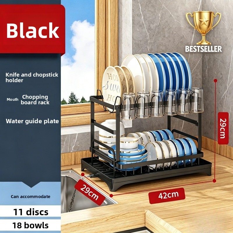 Kitchen Appliances Storage - Escurridor de platos de doble capa