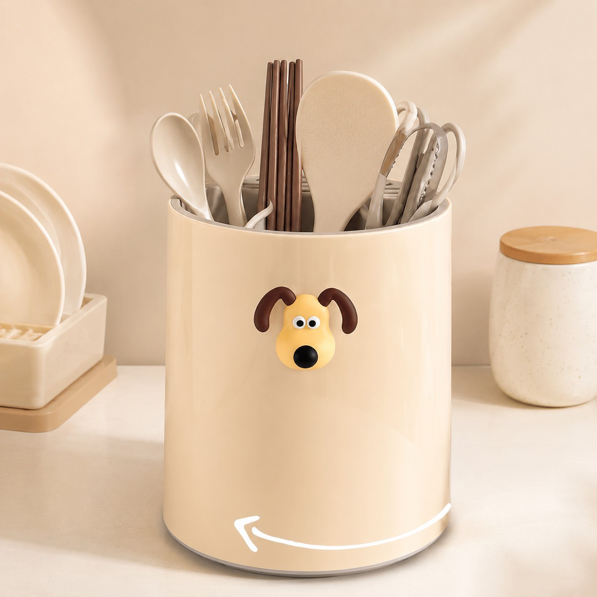 Kitchen Appliances Large - 360 ° Soporte Giratorio para Utensilios
