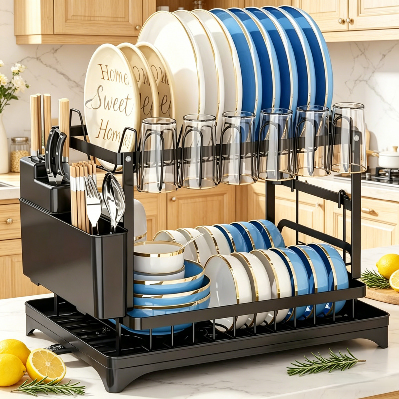 Escurridor de Platos Metálico  - Kitchen Appliances Storage reseña y precio