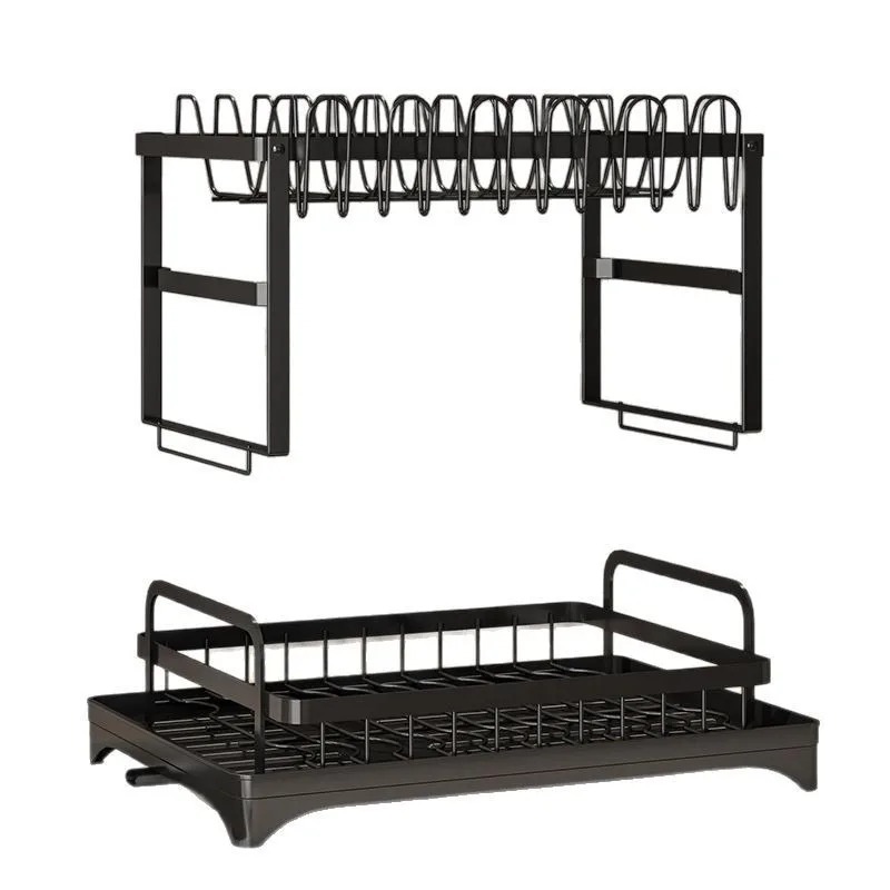 Escurridor de platos de doble  - Kitchen Appliances Storage reseña y precio