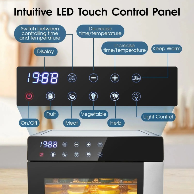 Acero inoxidable de 8 bandejas - Dehydrator Tray Electric reseña y precio