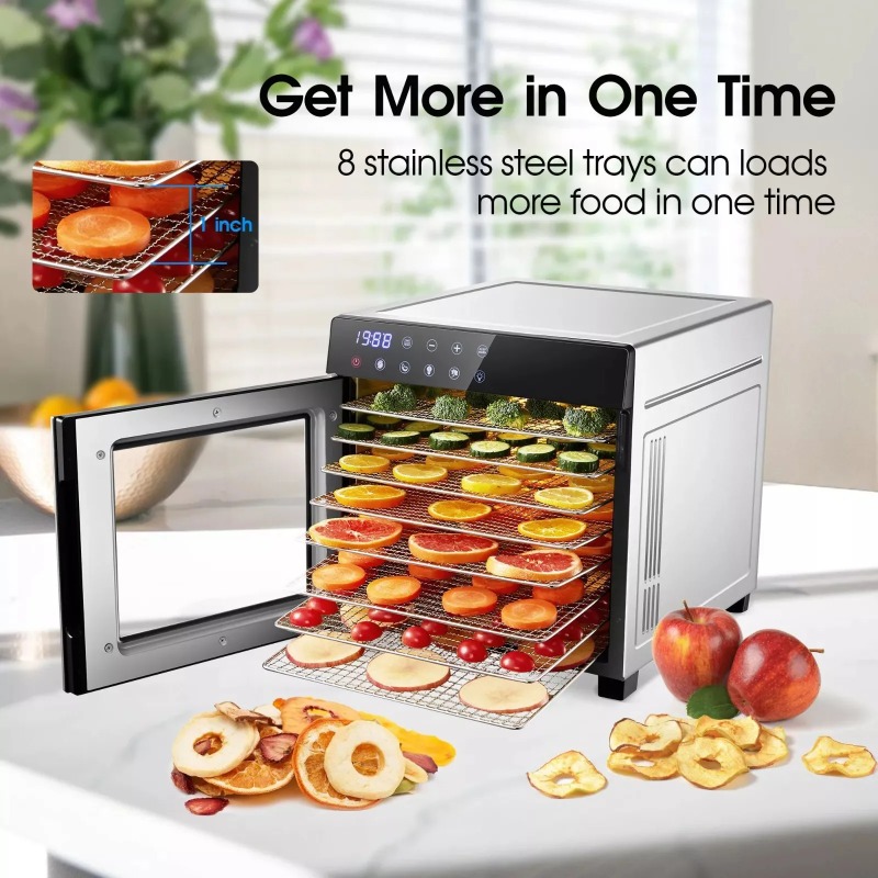 Acero inoxidable de 8 bandejas - Dehydrator Tray Electric reseña y precio