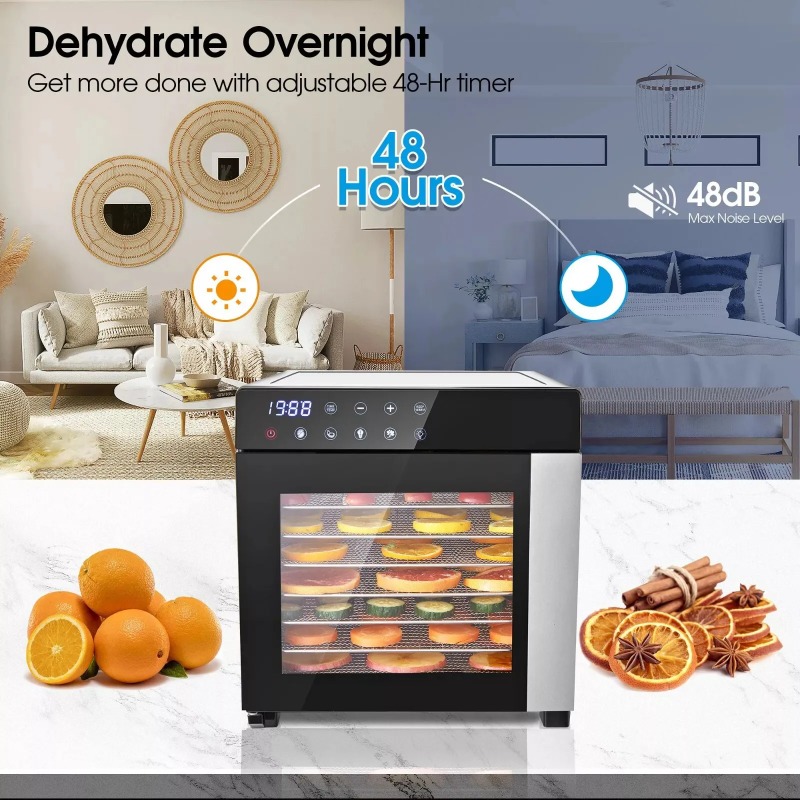 Acero inoxidable de 8 bandejas - Dehydrator Tray Electric reseña y precio
