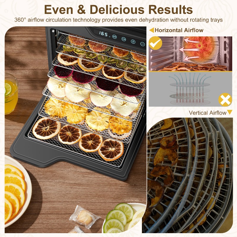 8 bandejas de acero inoxidable - Dehydrator Tray Electric reseña y precio